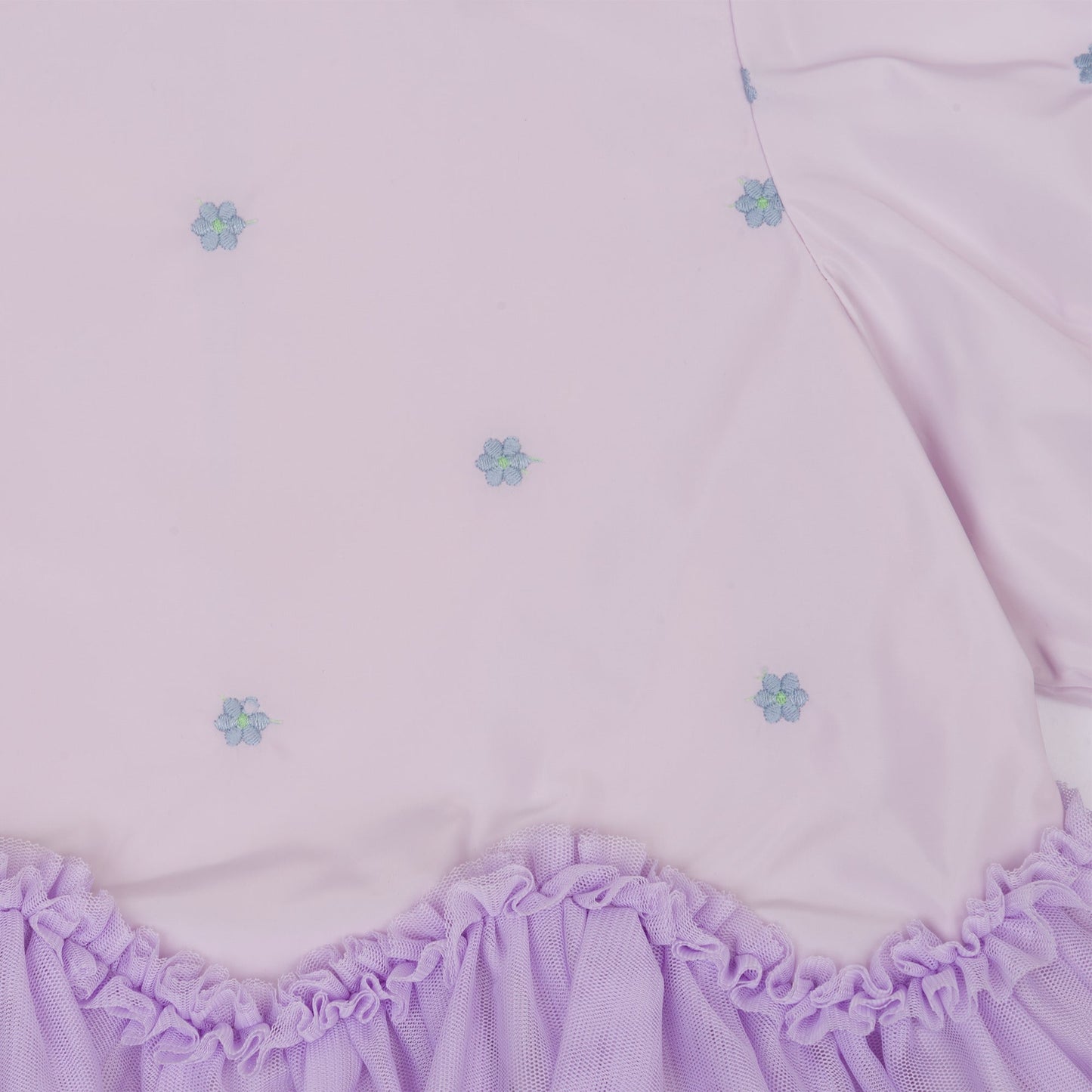 女童紫色碎花公主连衣裙