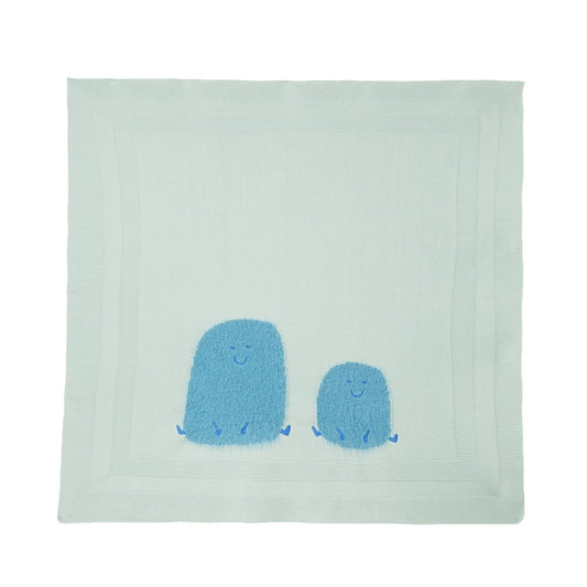 婴儿浅绿色棉毯子