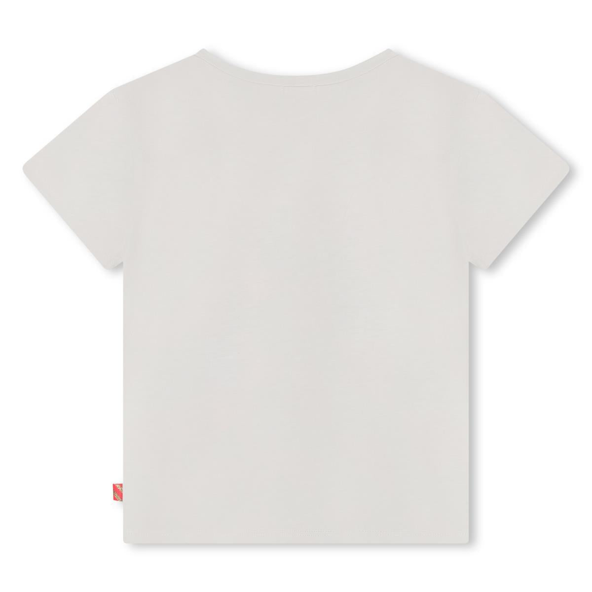 女童白色Logo棉T恤