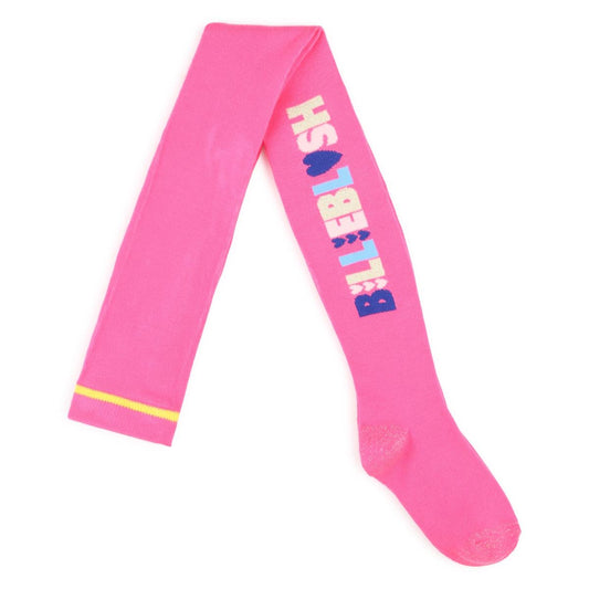 女童粉色棉连裤袜