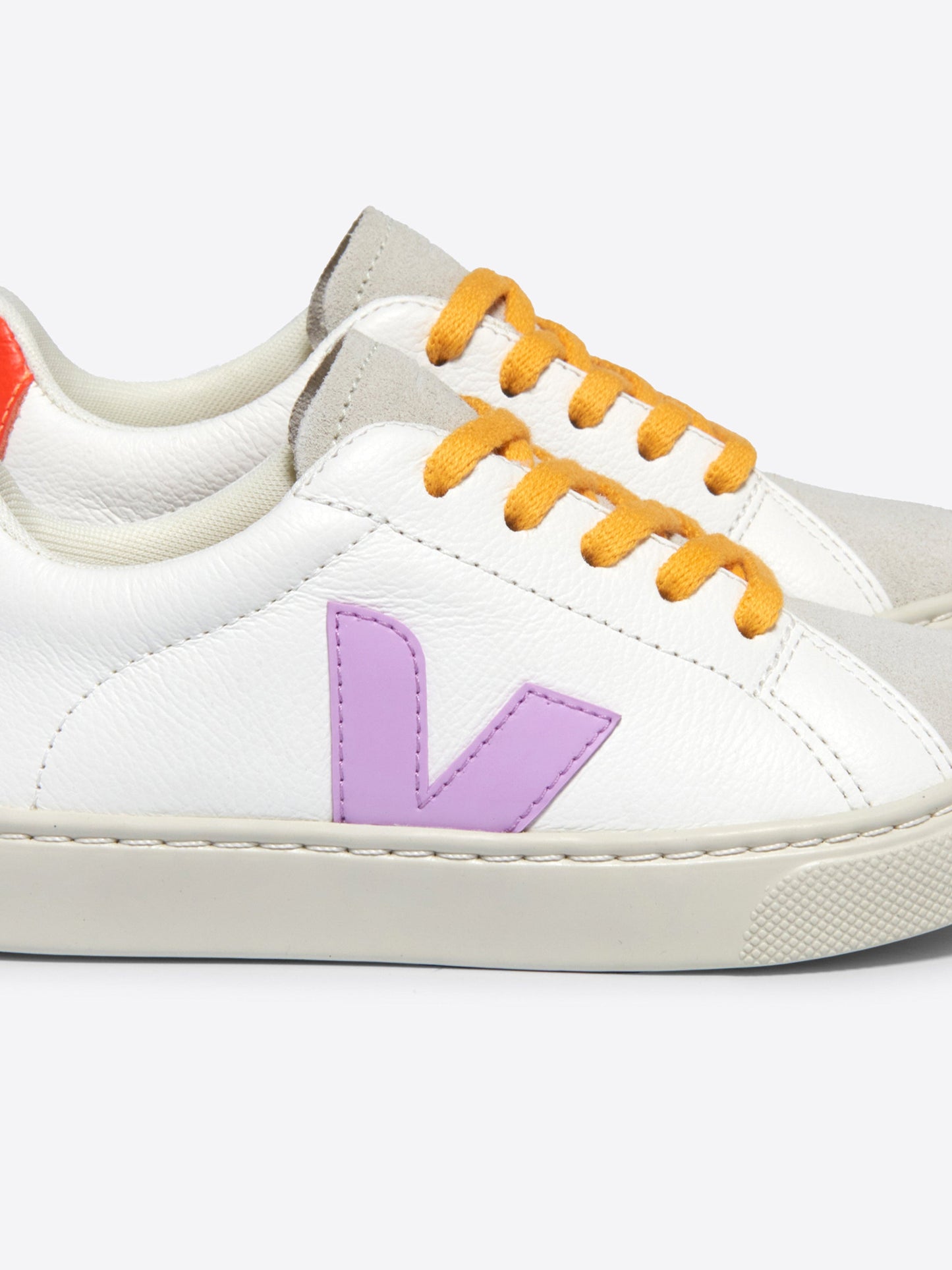 Kids Laces Leather Esplar Trainers in White