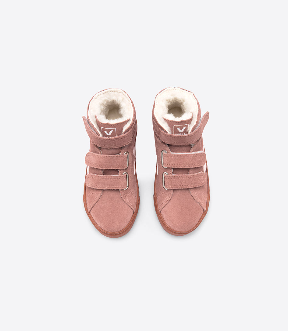 女婴铁锈色"ESPLAR MID"皮革鞋