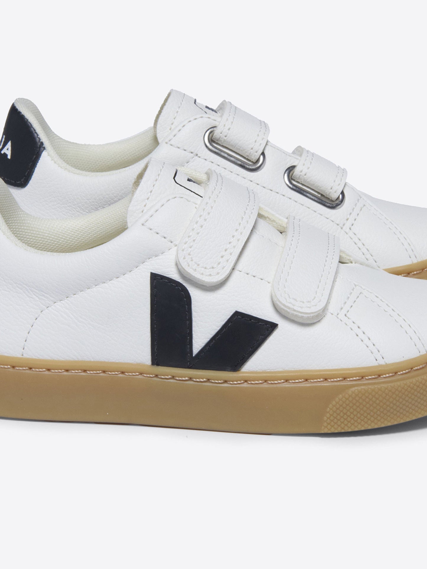 Veja Kids Esplar ChromeFree Leather Trainers in White