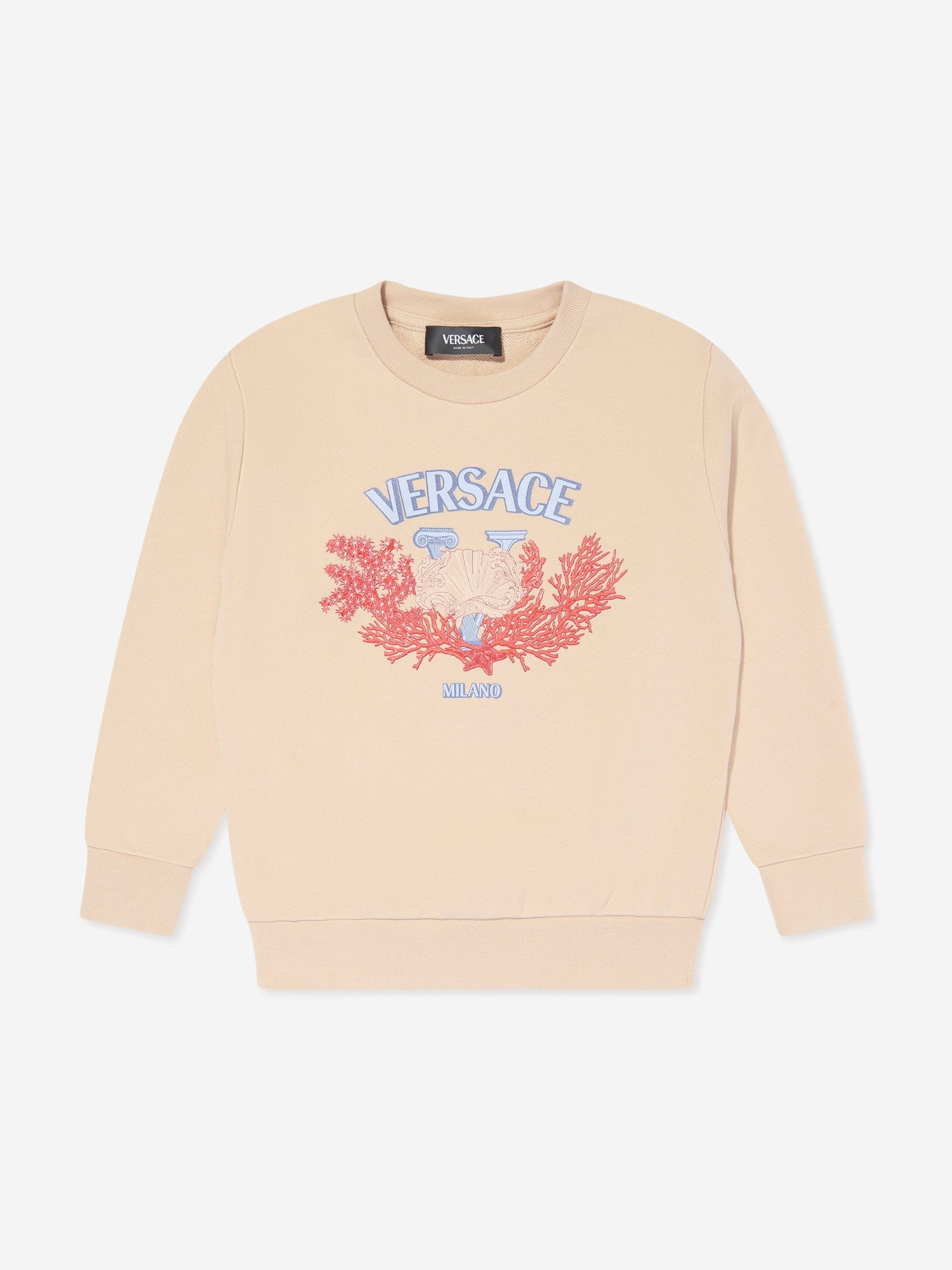 Versace Boys 米色徽标运动衫