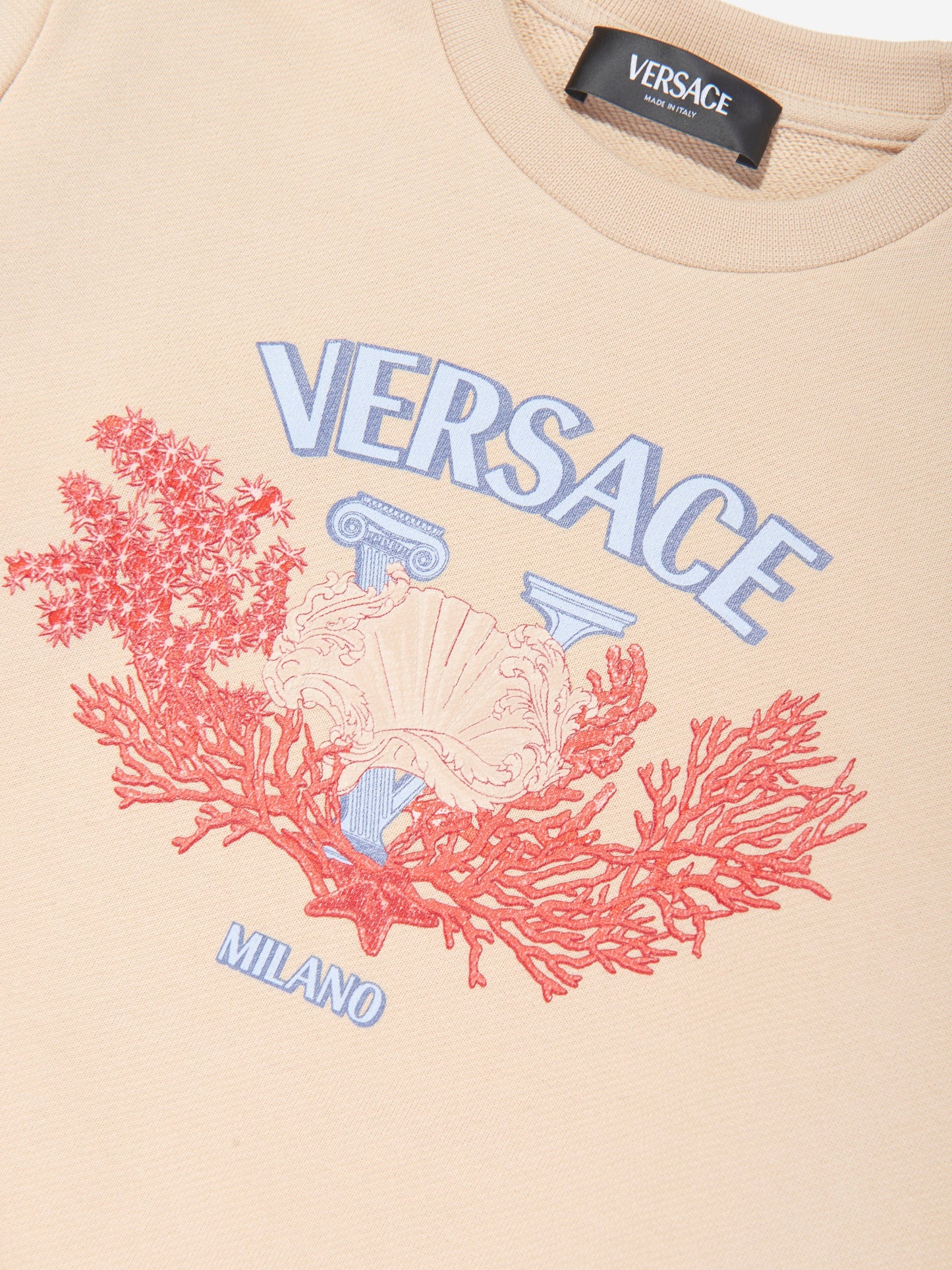 Versace Boys 米色徽标运动衫
