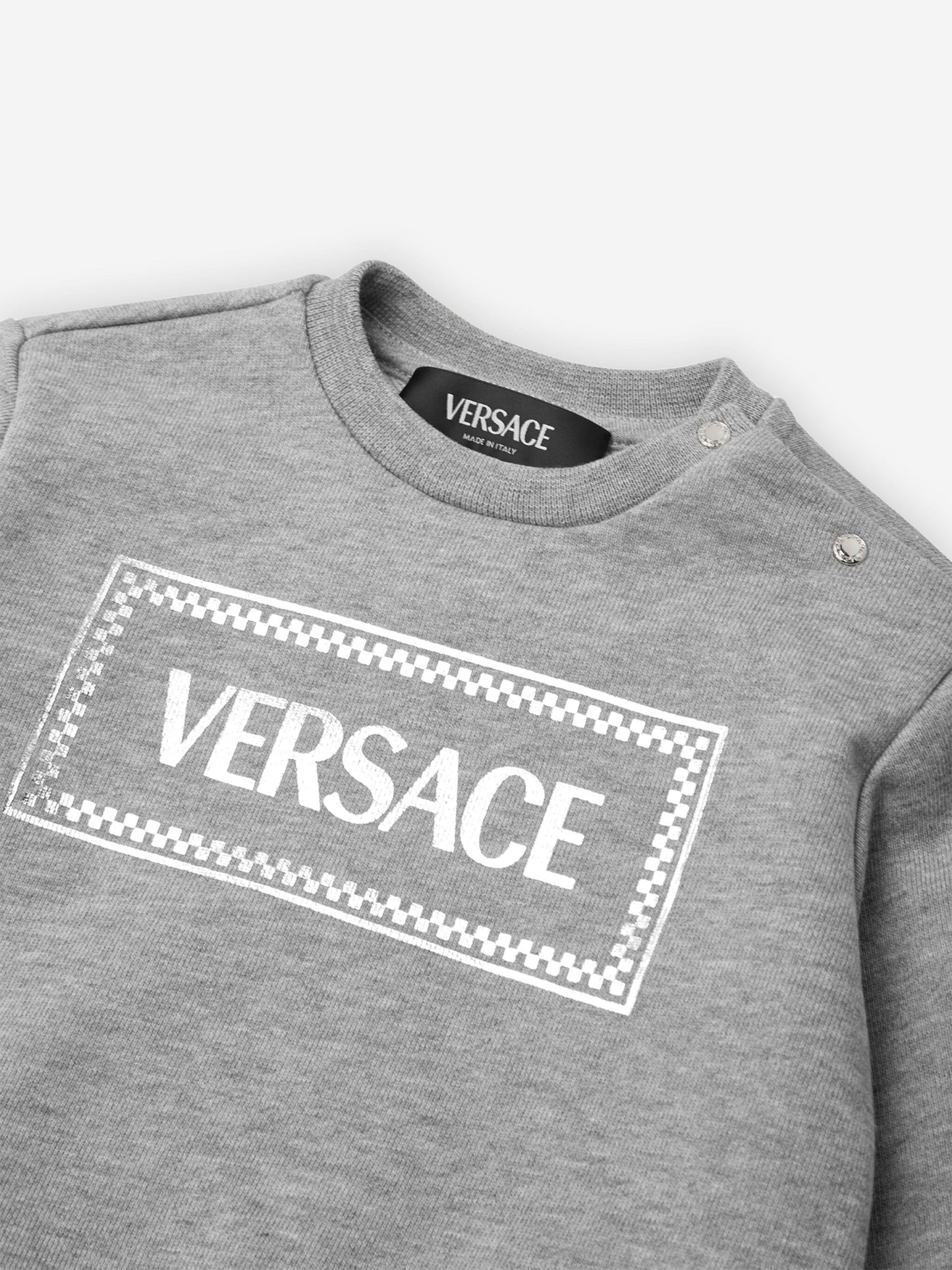 Versace Baby 徽标印花运动衫(灰色)