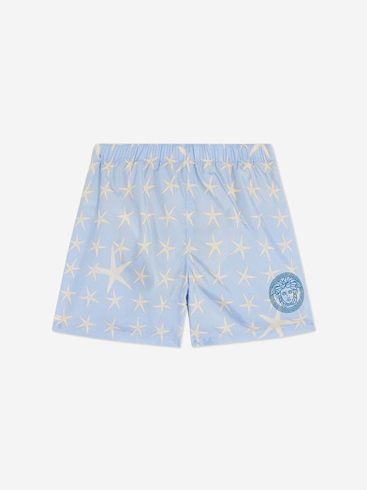 Versace 男童蓝色海星泳裤