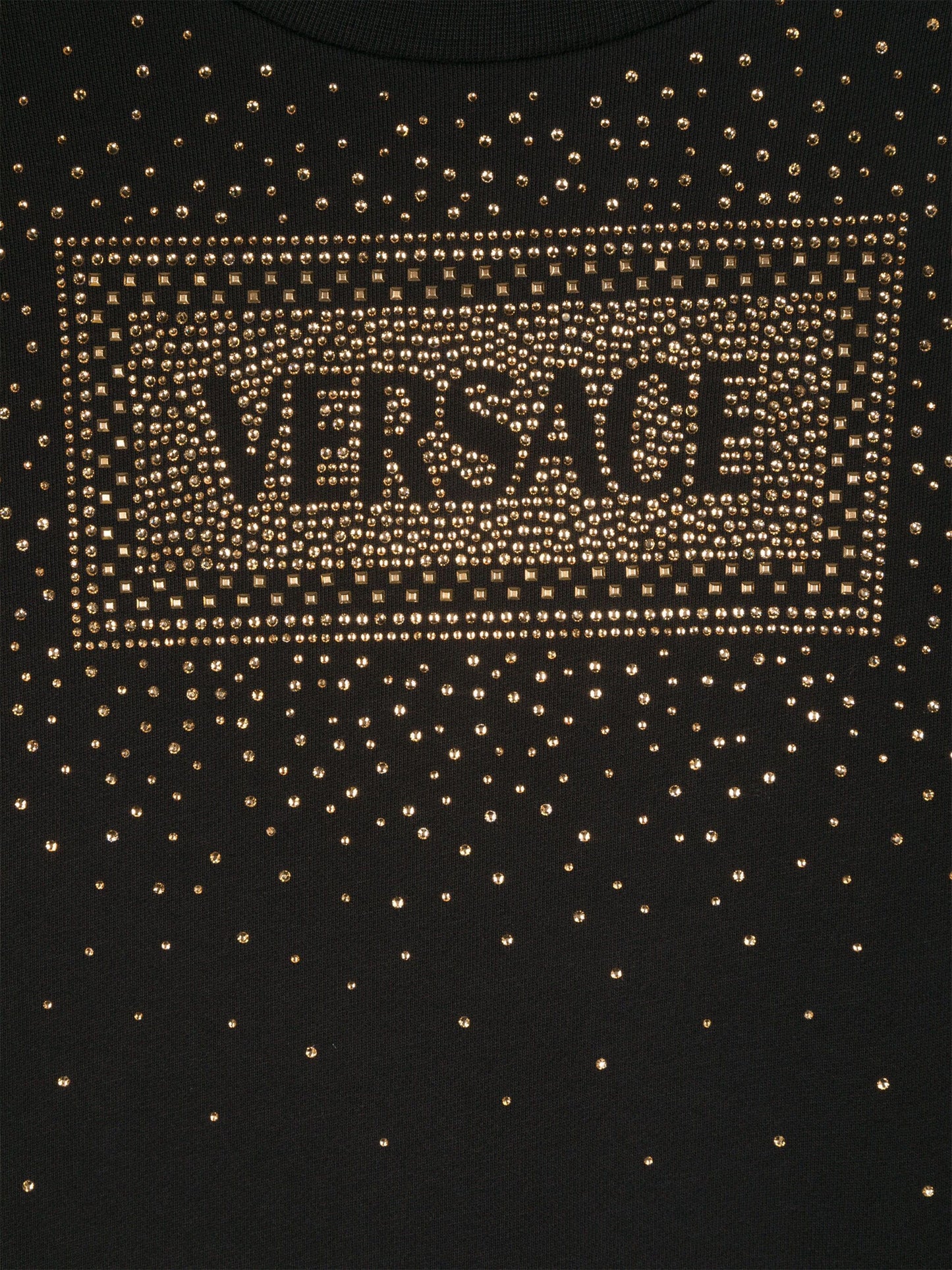 Versace 女童 Diamante 徽标毛衣裙(黑色)