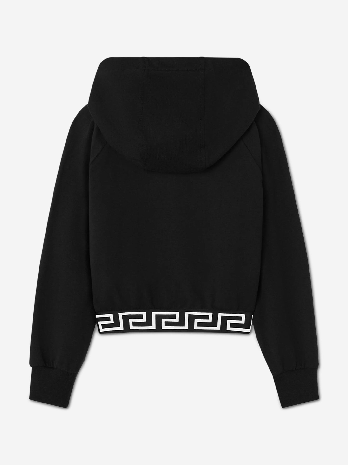 Versace 女童美杜莎徽标拉链上衣(黑色)