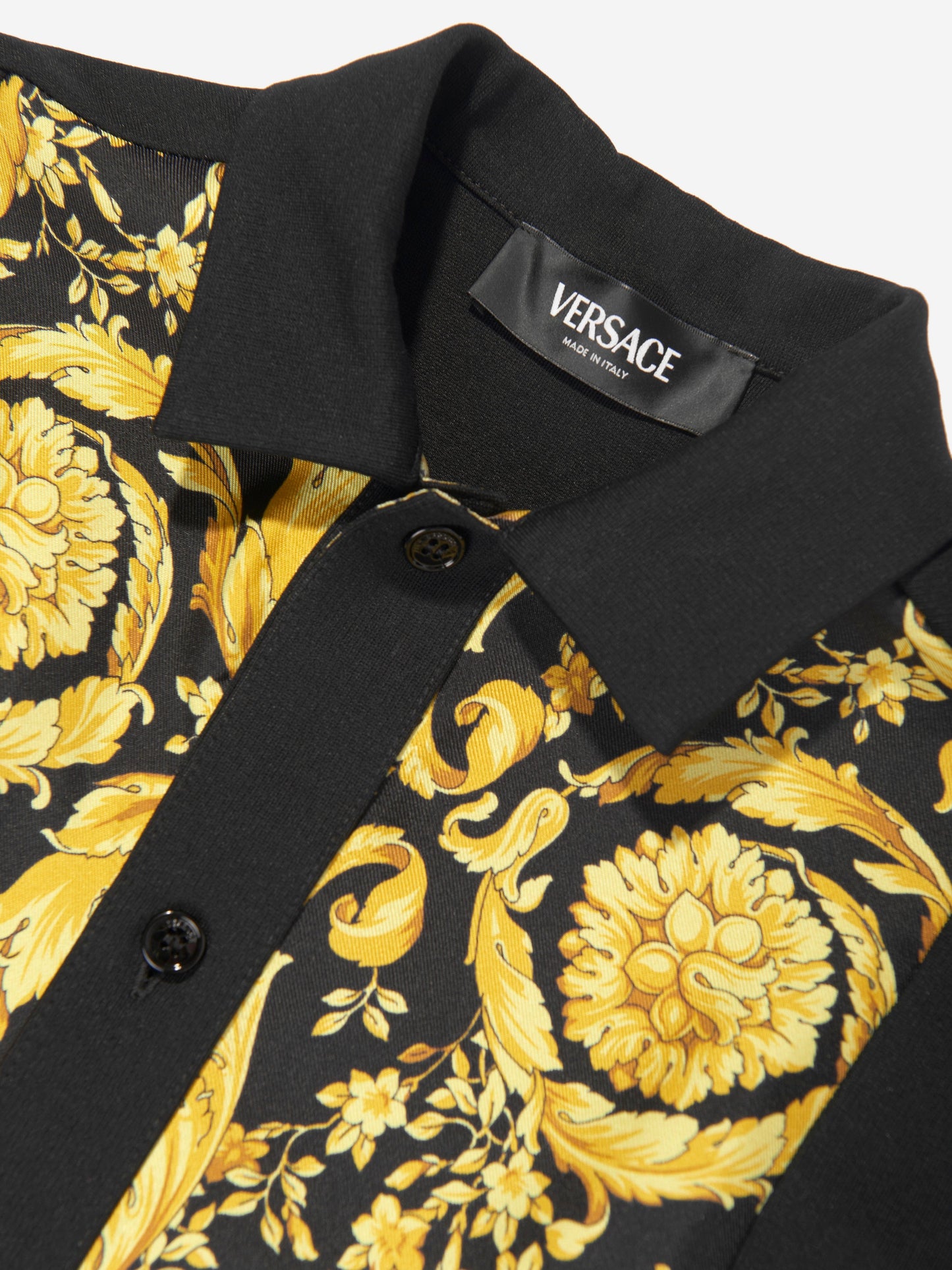 Versace Boys Barocco 黑色衬衫