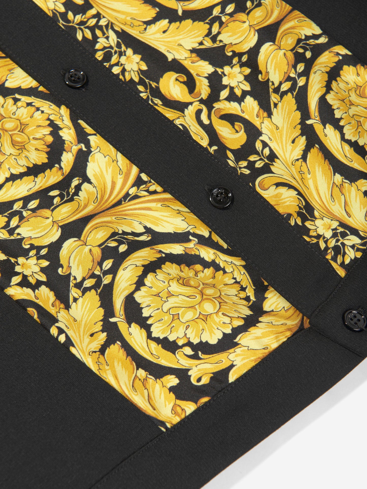 Versace Boys Barocco 黑色衬衫