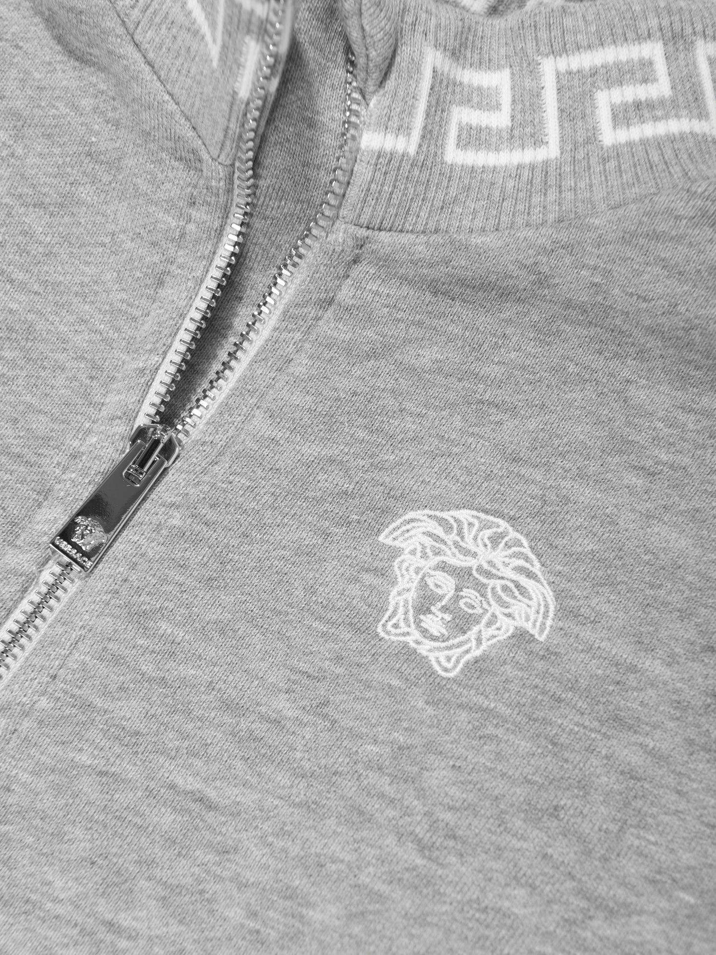 Versace Boys Medusa 拉链上衣(灰色)