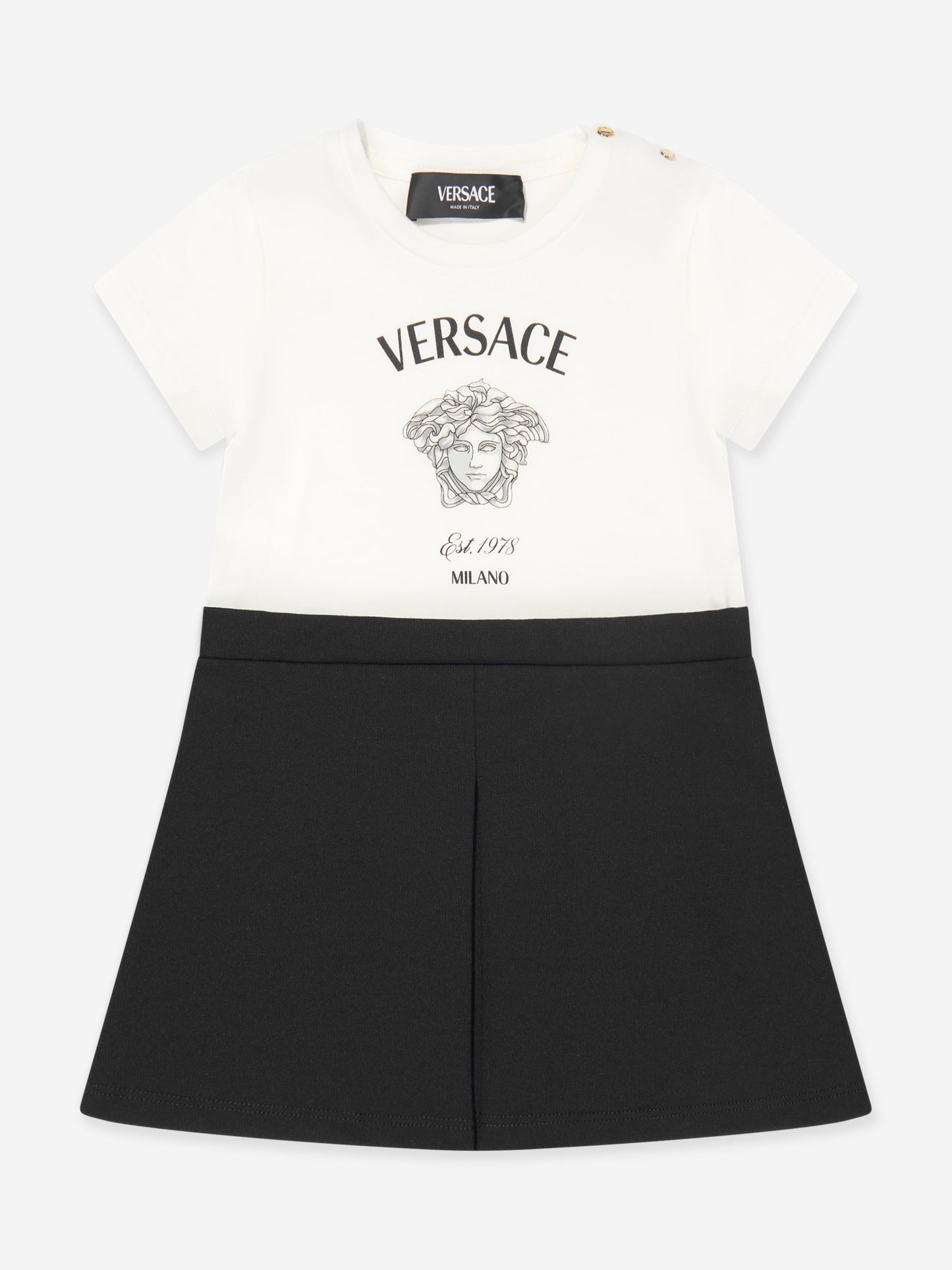 Versace 女婴 Medusa Milano 白色连衣裙