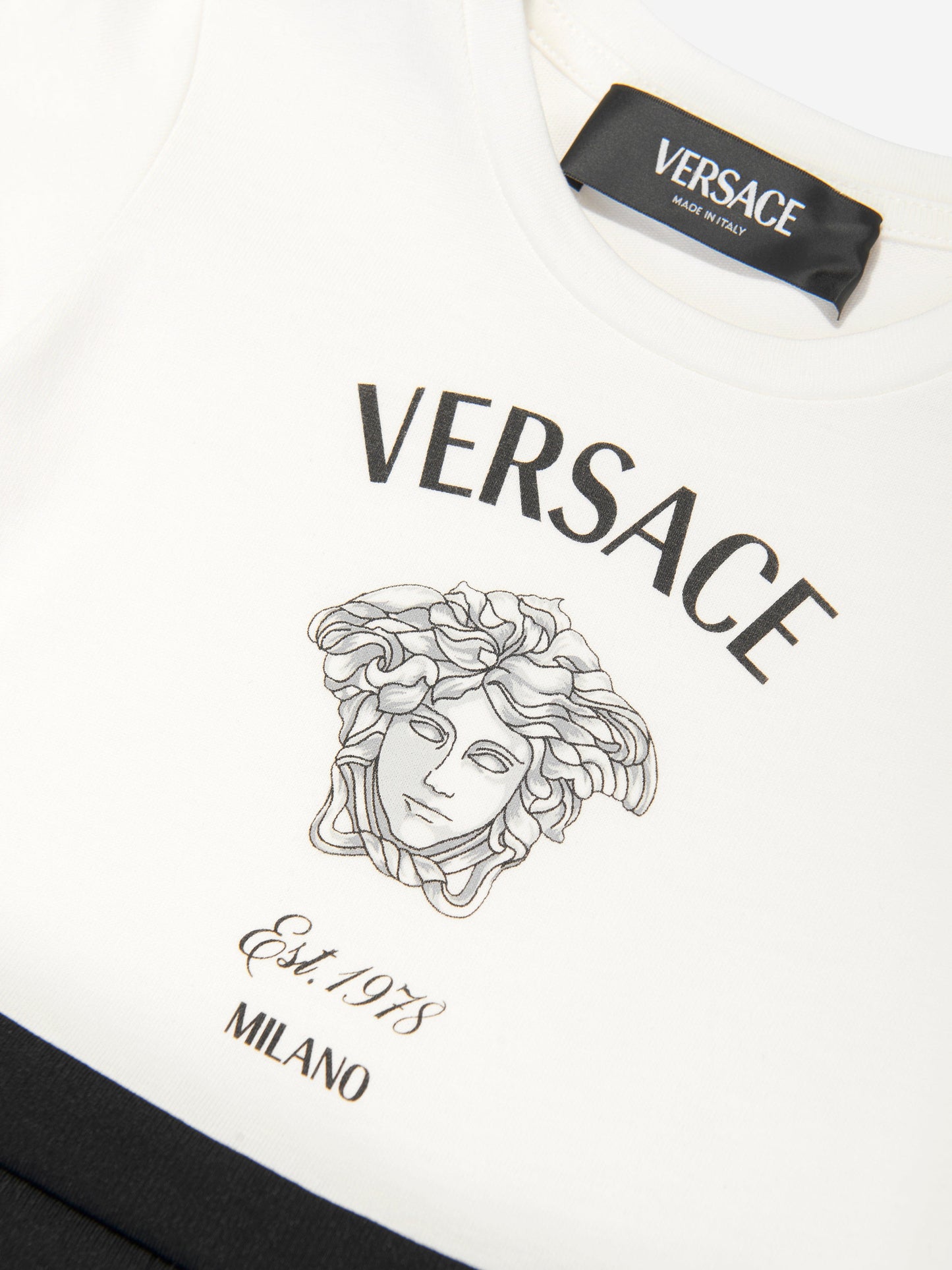Versace 女婴 Medusa Milano 白色连衣裙