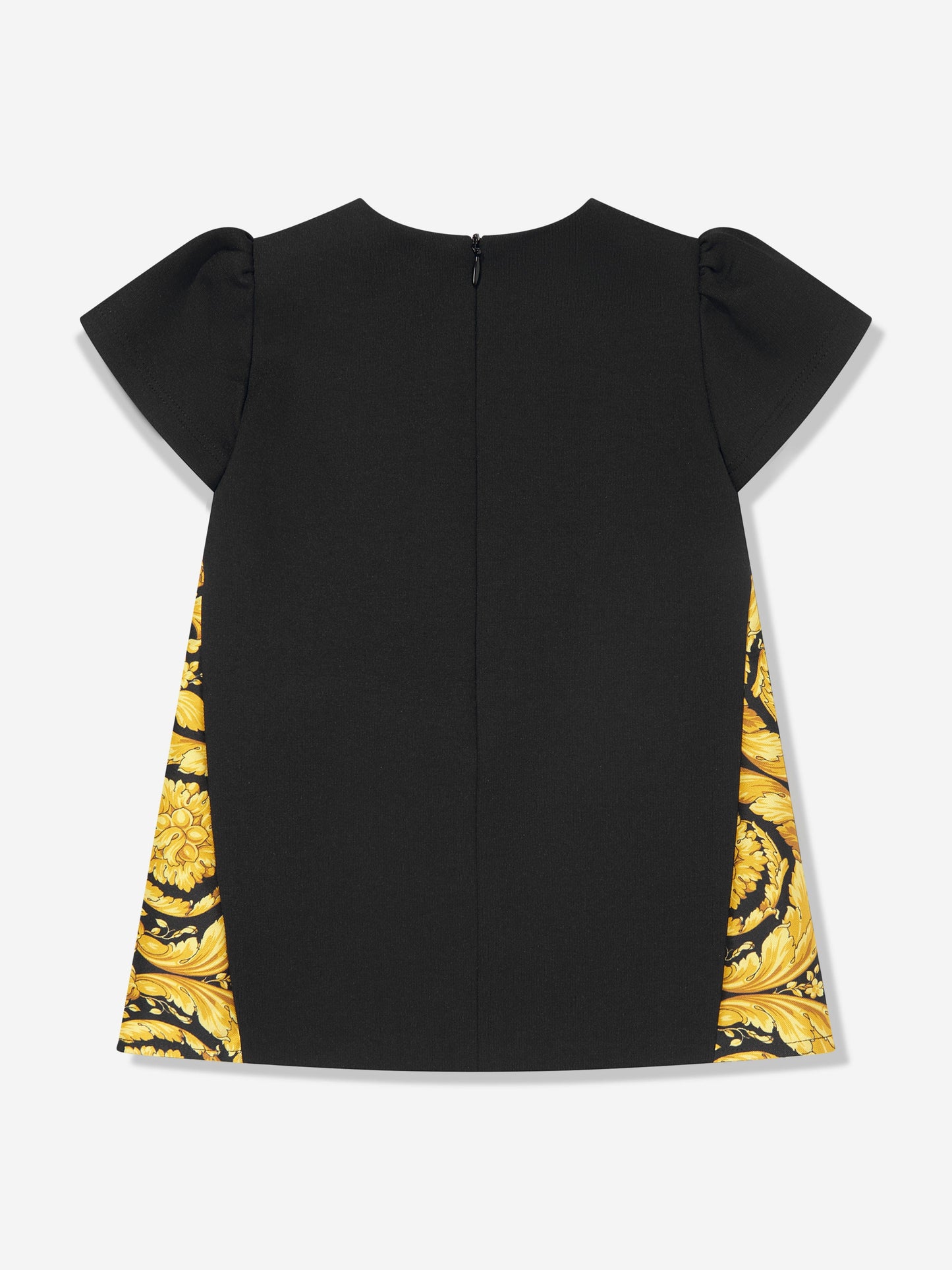 Versace 女婴 Punto Milano Barocco 黑色连衣裙