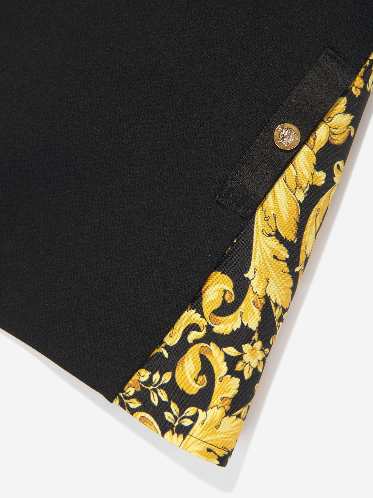 Versace 女婴 Punto Milano Barocco 黑色连衣裙