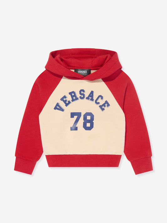 Versace 男婴 78 徽标连帽衫(红色)