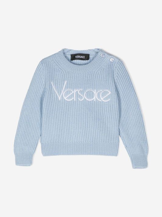 Versace Baby 刺绣徽标套衫(蓝色)