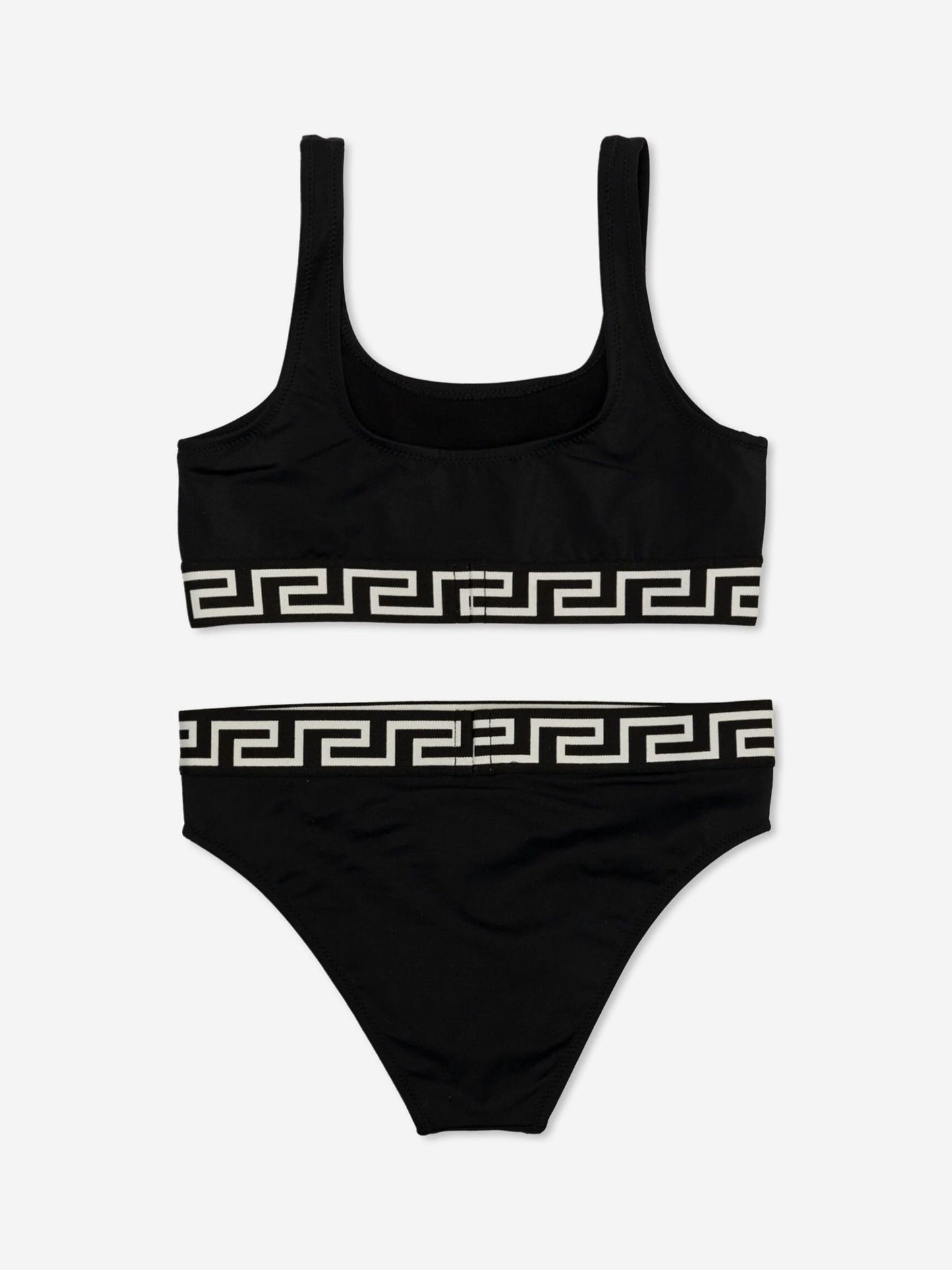 Versace 女童美杜莎徽标比基尼(黑色)