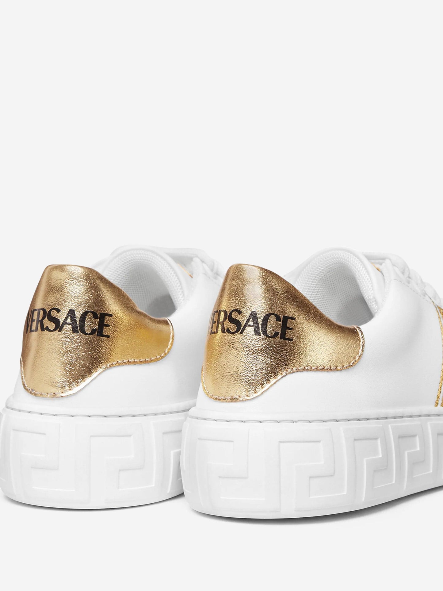 Versace Kids La Greca 低帮运动鞋(白色)