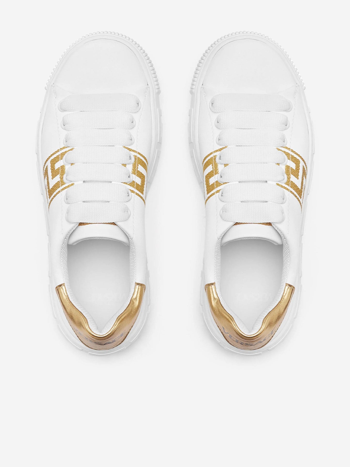 Versace Kids La Greca 低帮运动鞋(白色)