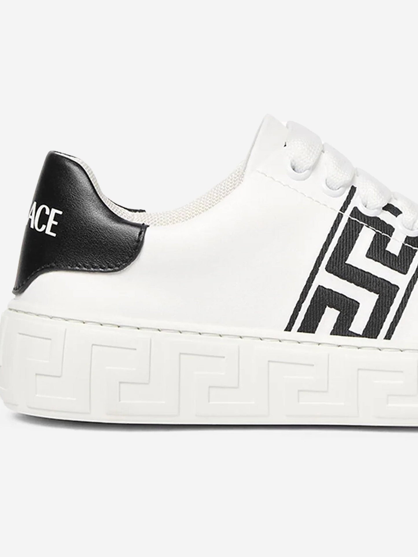 Versace Kids La Greca 低帮运动鞋(白色)