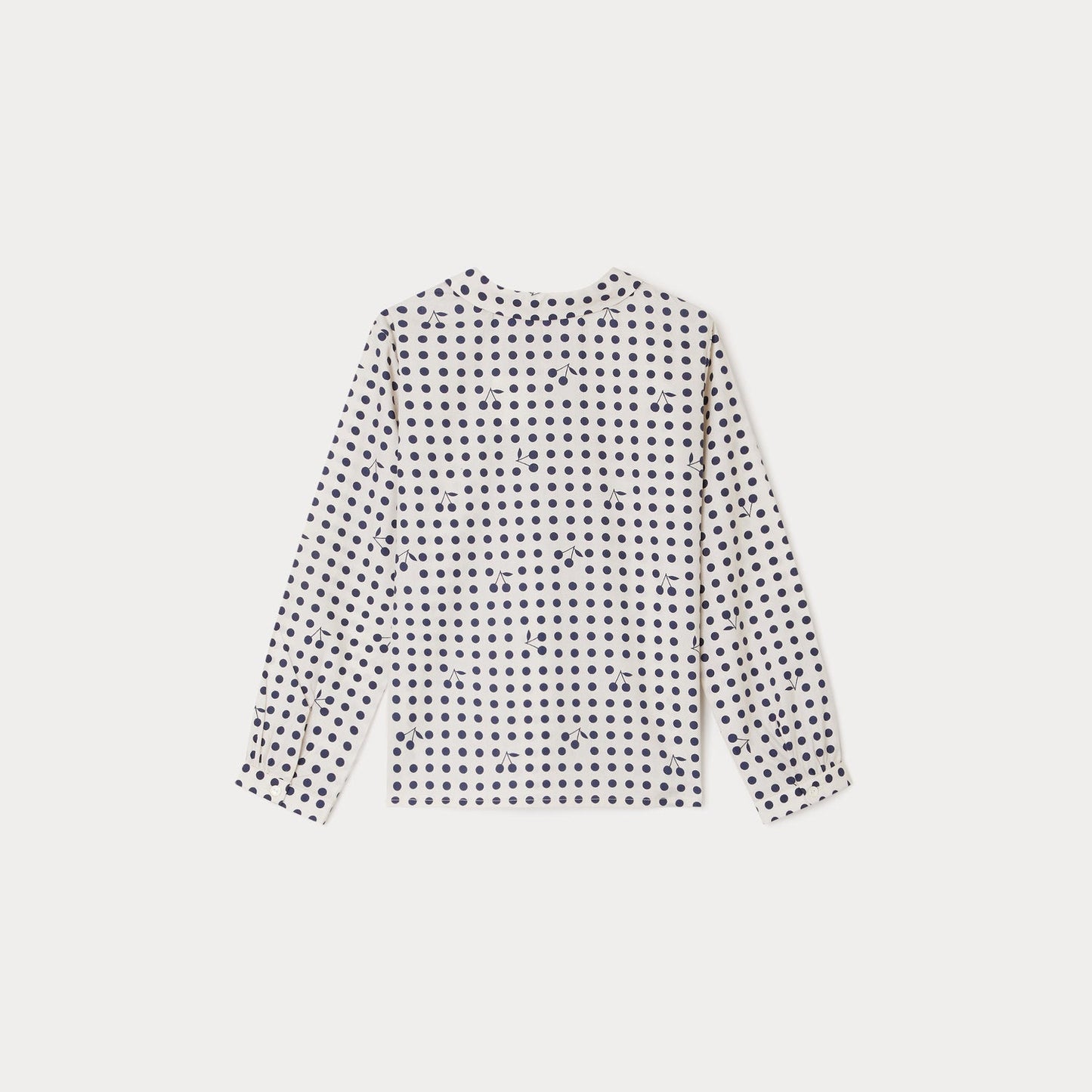 女童白色Logo棉衬衫