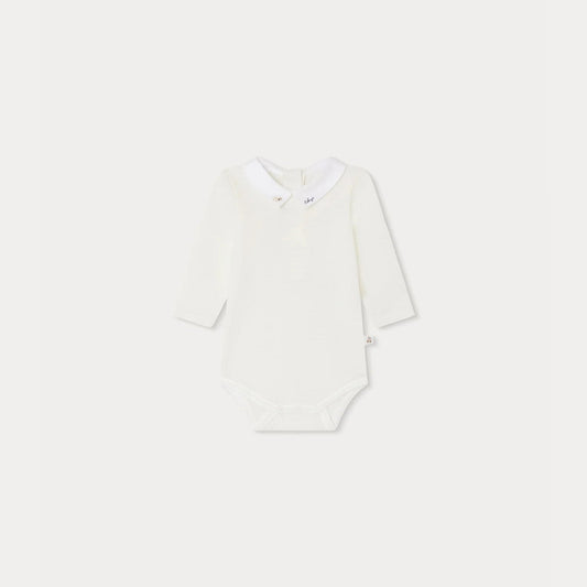 婴儿白色刺绣连体衣