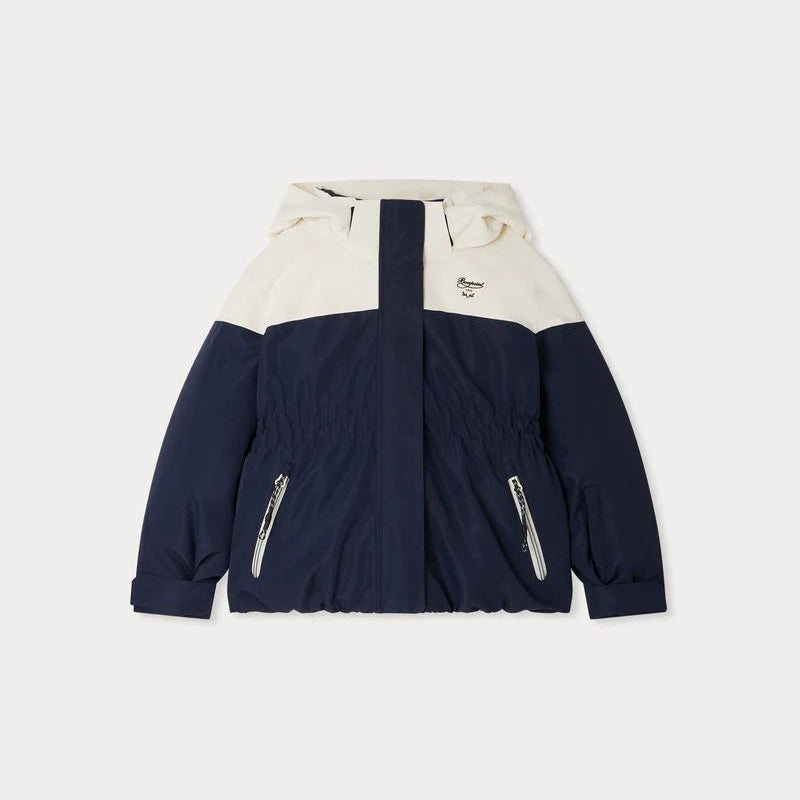 女童深蓝色羽绒滑雪服