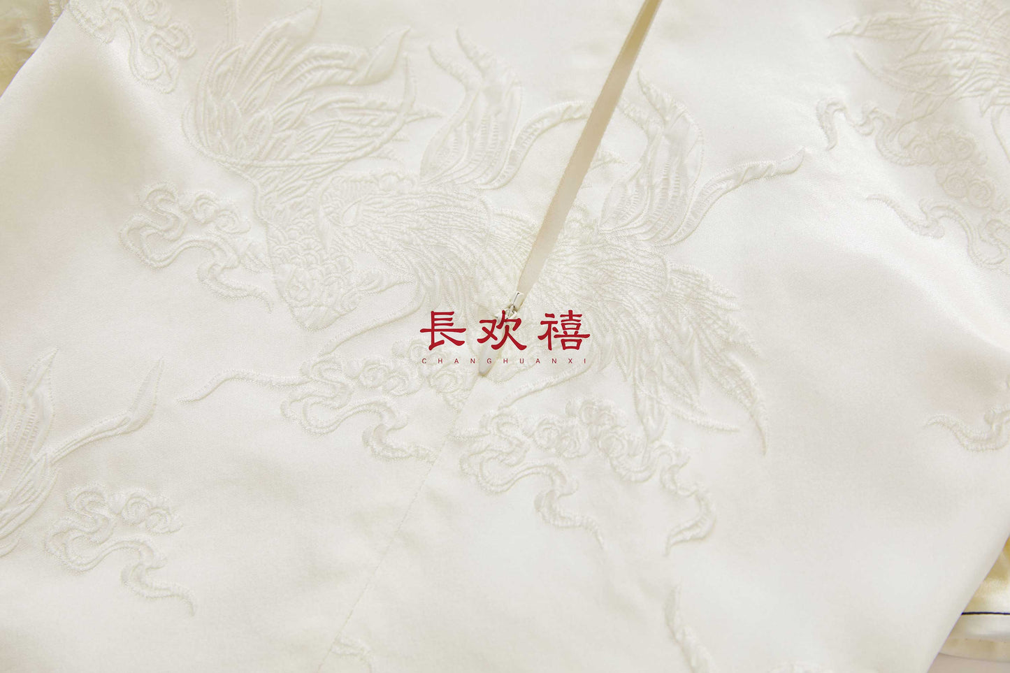 女童白色"大鱼海棠”中式旗袍