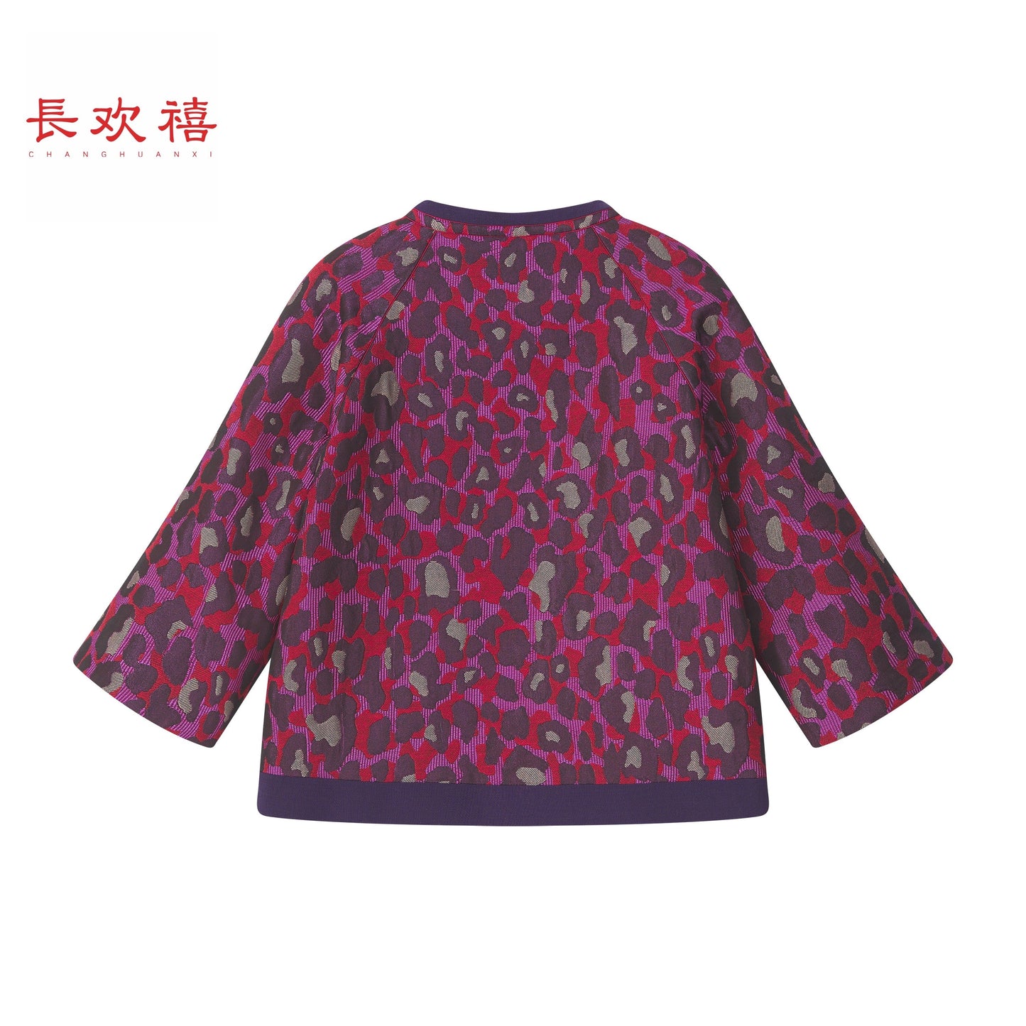 女童玫红色"栩栩繁花"加棉外套