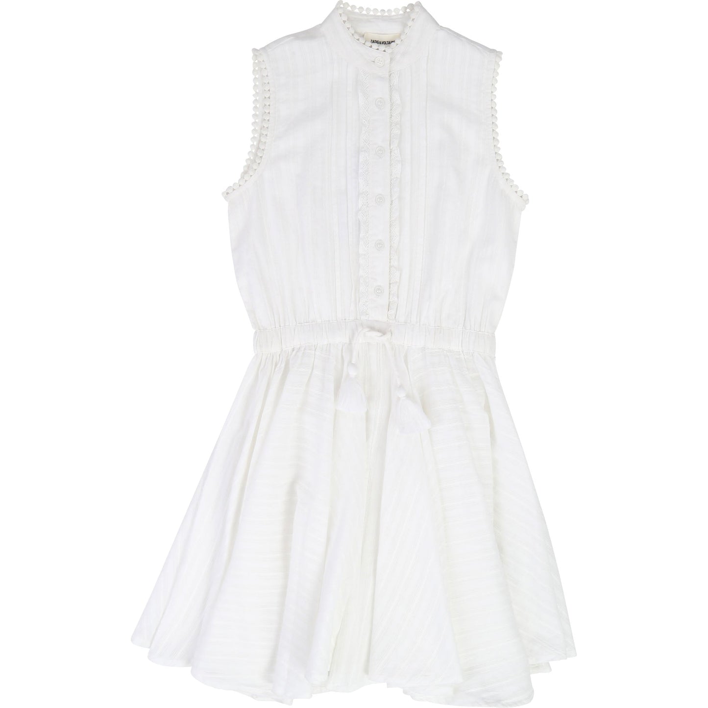 Girls White Cotton Dress