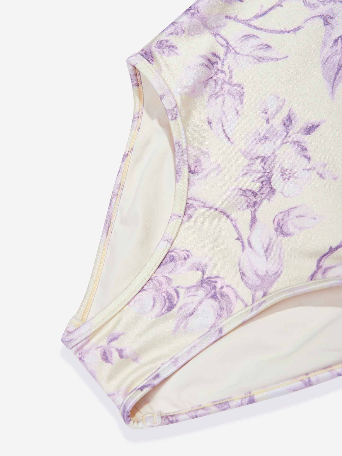 Zimmermann 女童花卉 Halliday 饰边荷叶边泳衣(黄色)