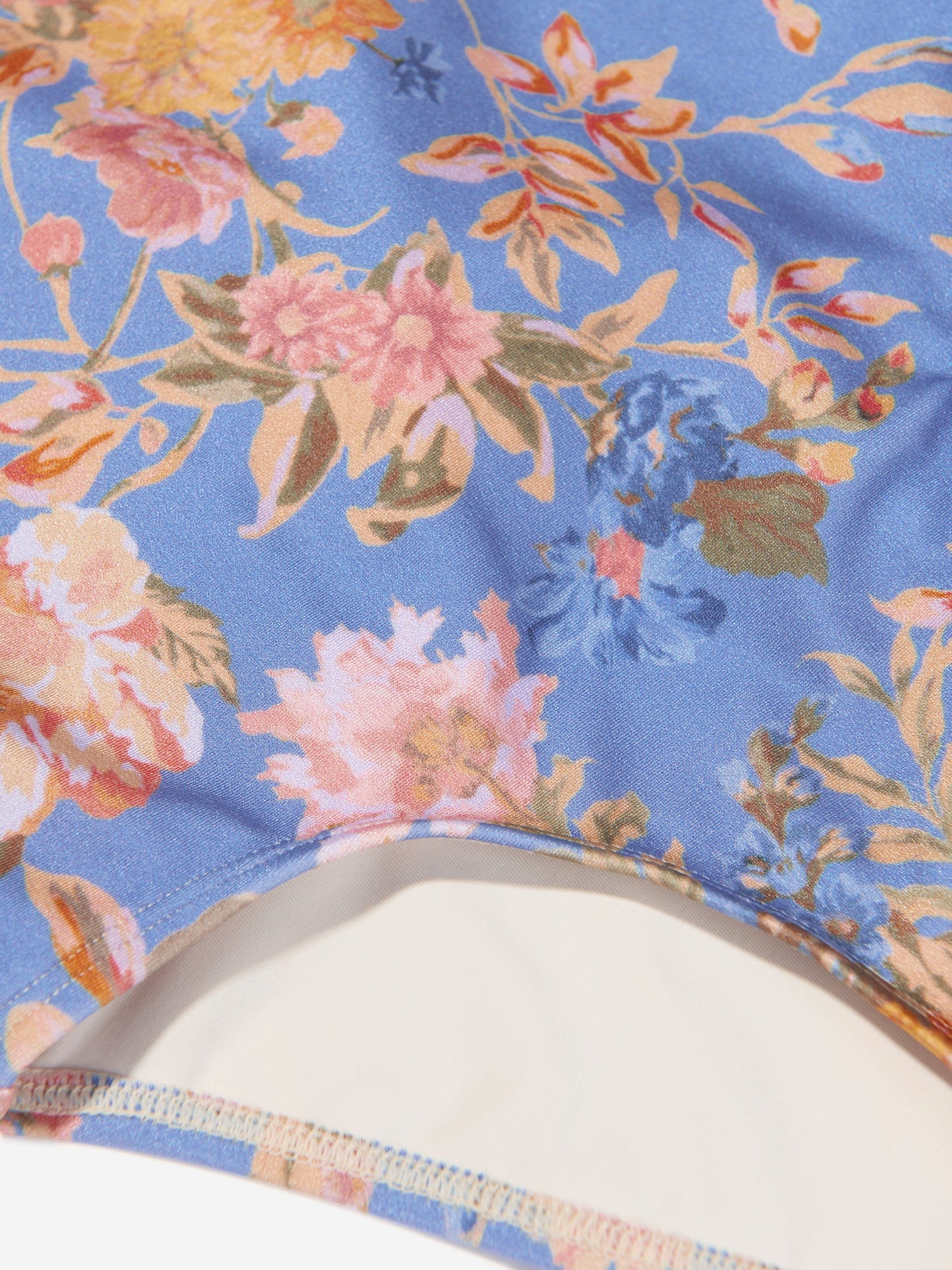 Zimmermann 女童 August Trim Scoop 泳衣(蓝色)