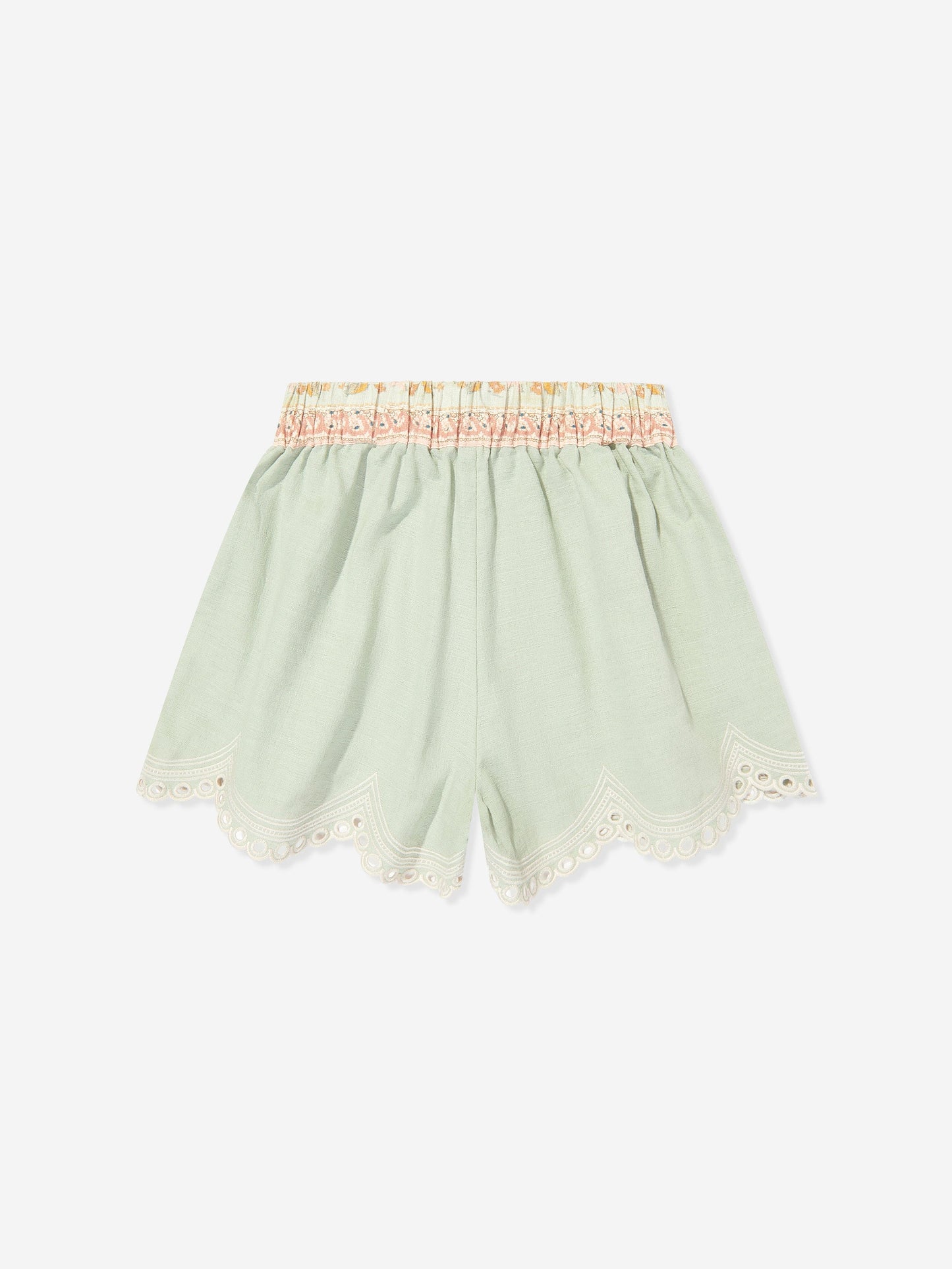 Girls Tallow Embroidered Shorts in Green