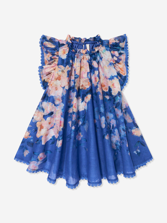 Girls Everley Swing Dress in Blue