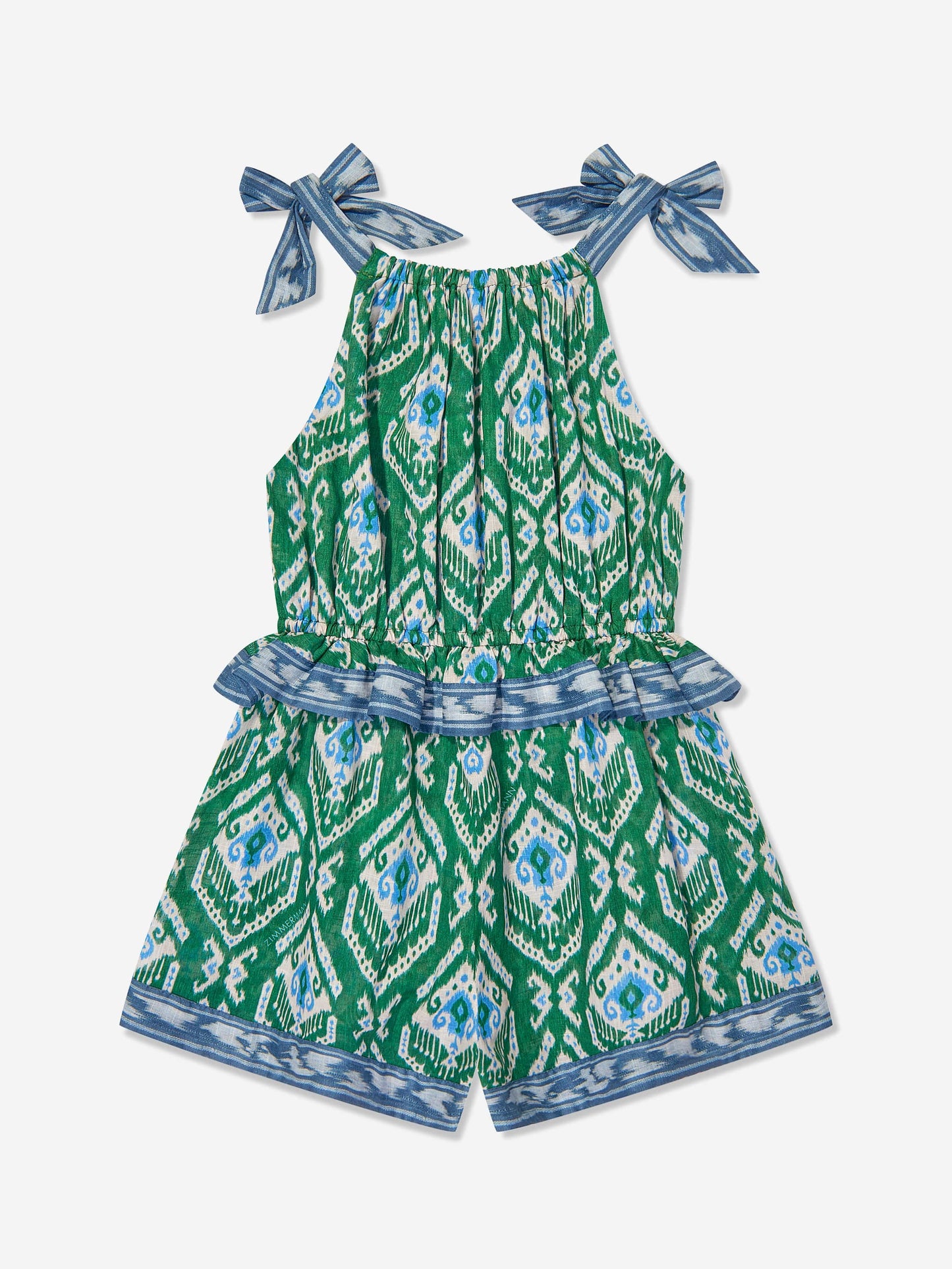 Girls Wylie Frill Halter Playsuit in Green