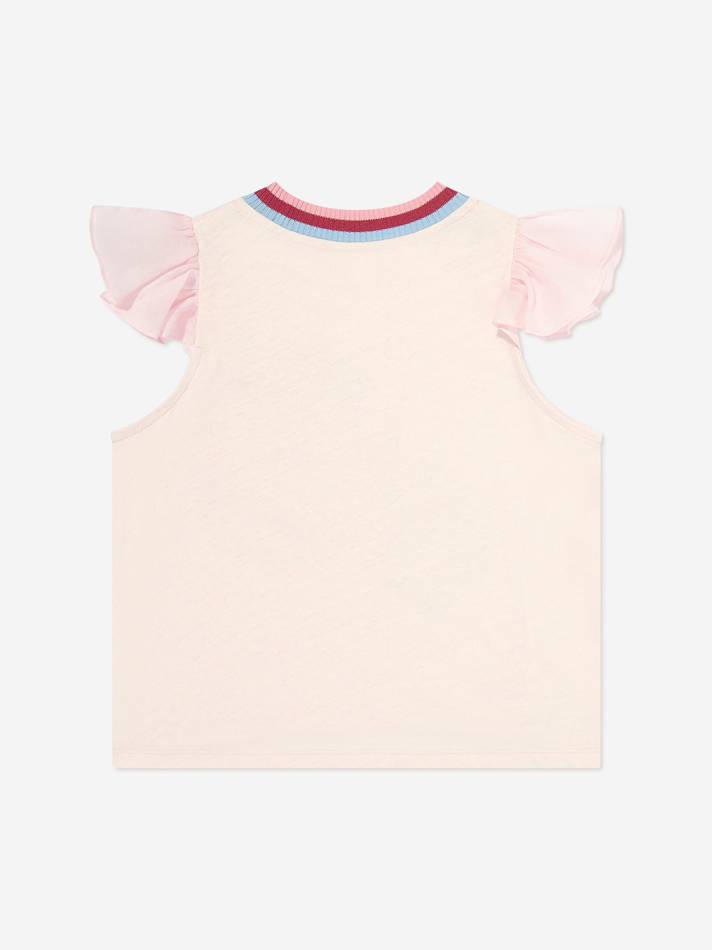 Girls Everley Frill Sleeve T-Shirt in Pink