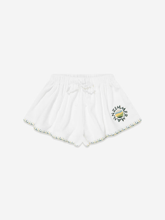 Girls Tallow Terry Shorts in Ivory