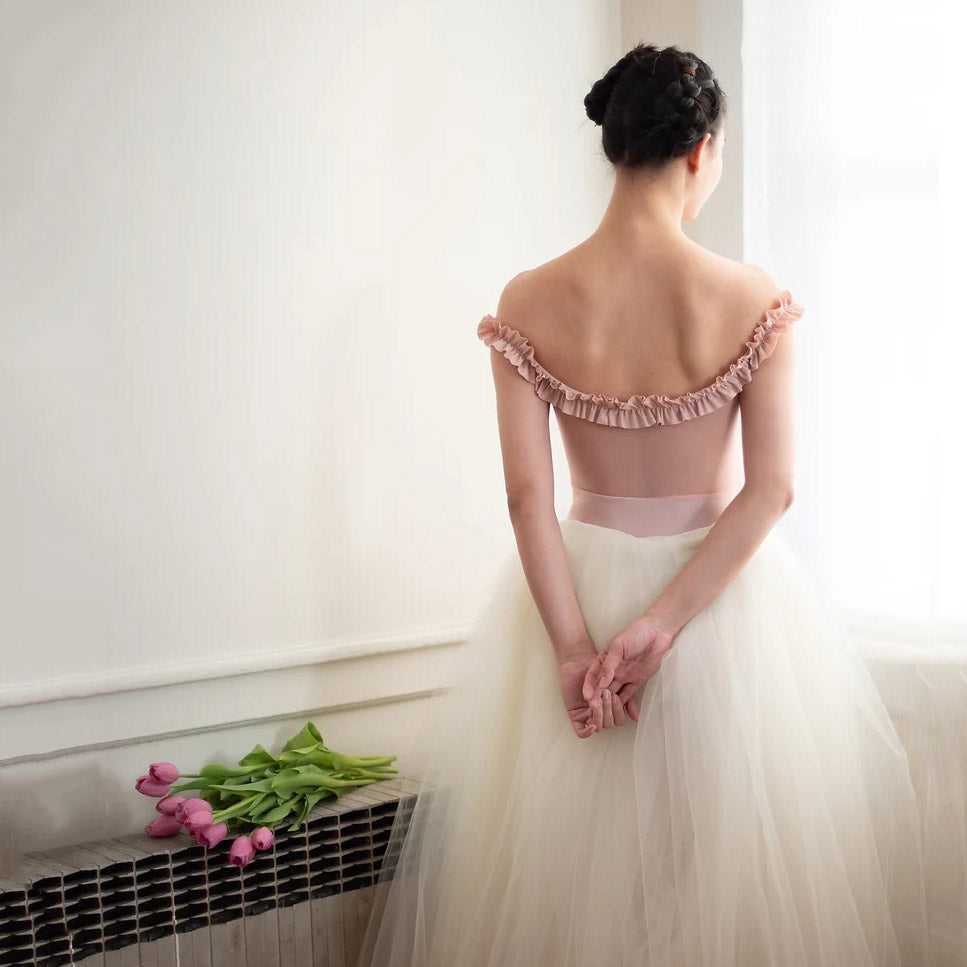 女童粉色芭蕾舞连体衣(1828/Dusty Pink)