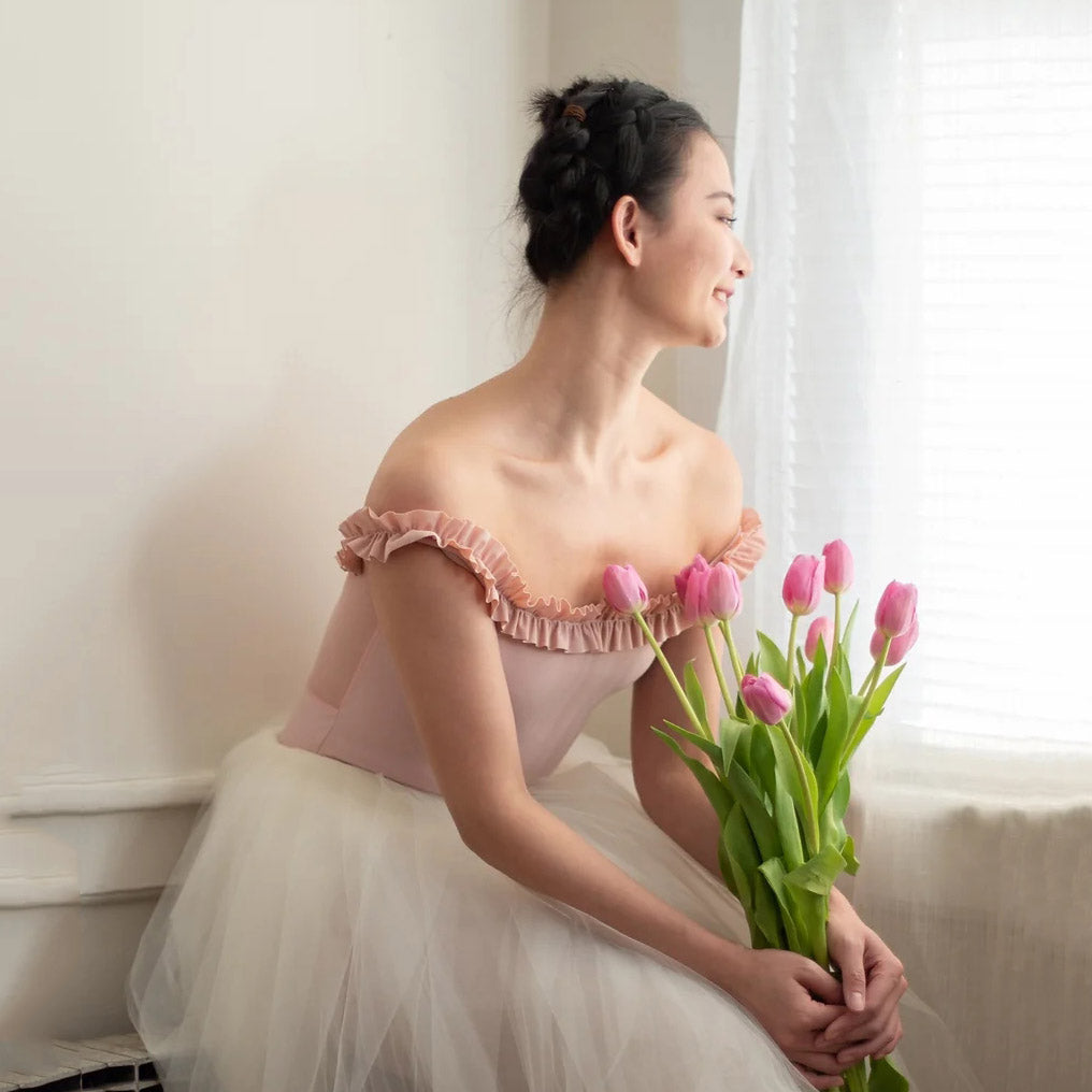 女童粉色芭蕾舞连体衣(1828/Dusty Pink)