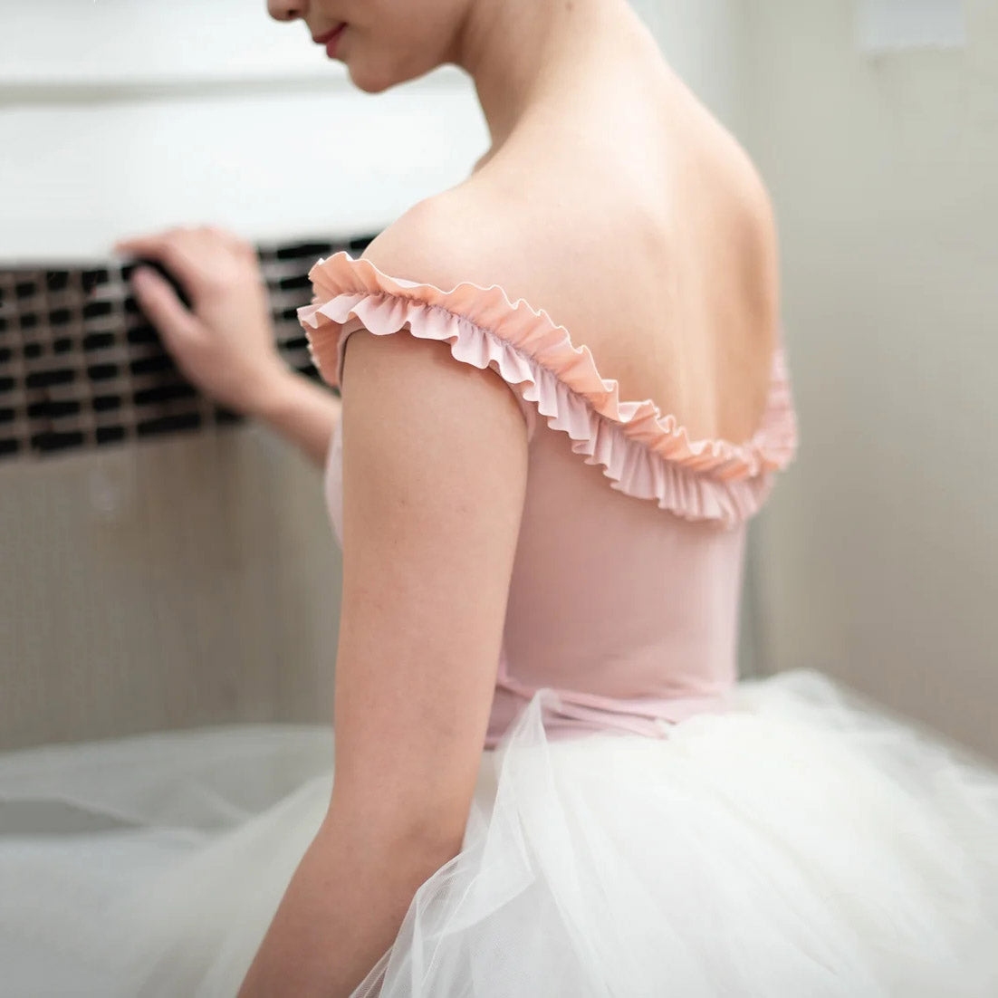 女童粉色芭蕾舞连体衣(1828/Dusty Pink)