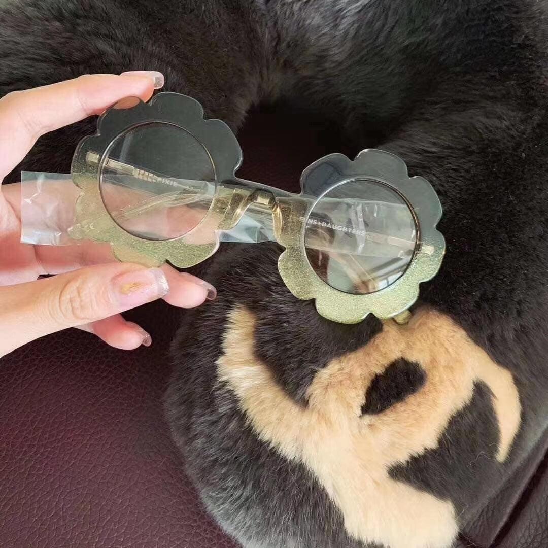 'Pixie'闪光沙色连卡佛联名款眼镜
