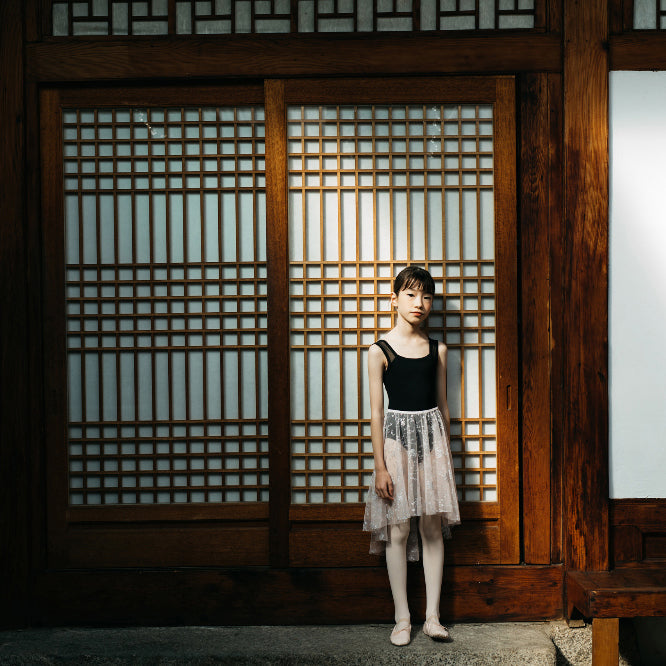 女童黑色芭蕾舞连体衣