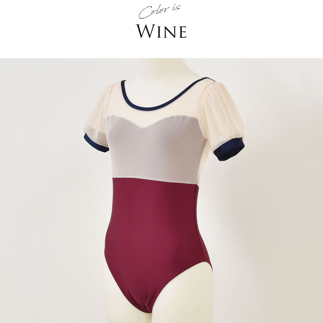 女童酒红色"abby-l16/wine"芭蕾舞连体衣