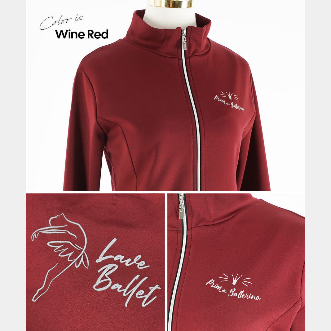 女童酒红色"abby-w13/wine red"芭蕾舞套装