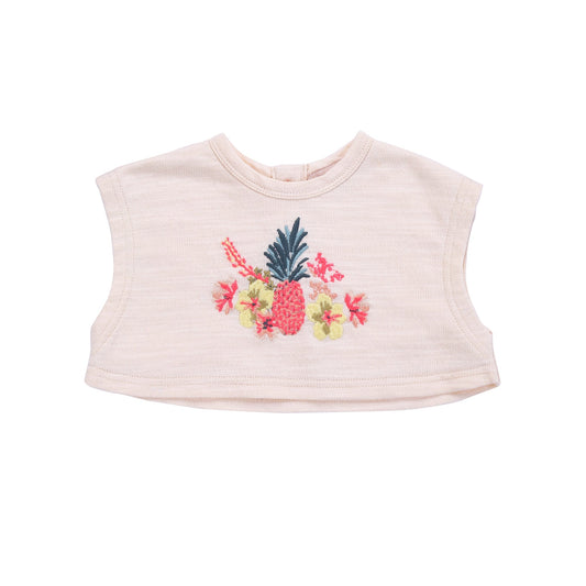 女婴奶油色棉上衣