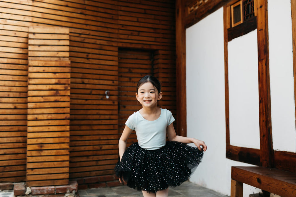 女童蓝色芭蕾舞连体衣