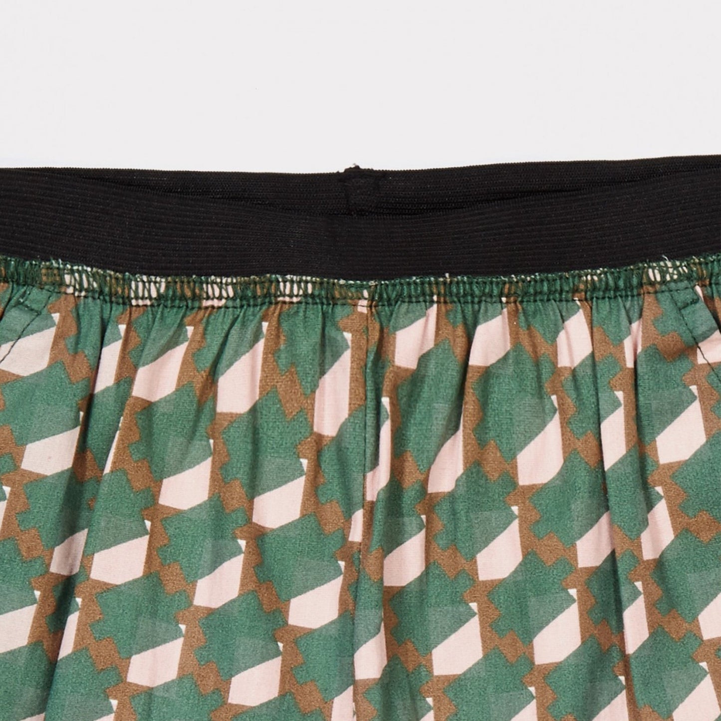 Girls Mint & Pink Woven Shorts