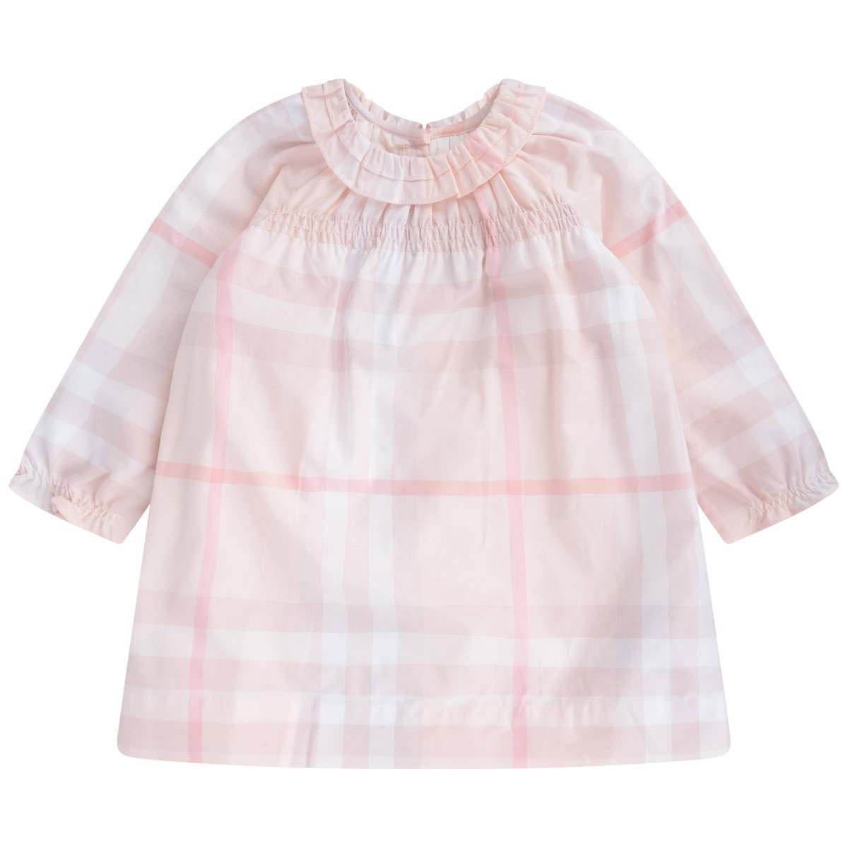 Baby Girls Pink Check Amandine Dress With Knickers